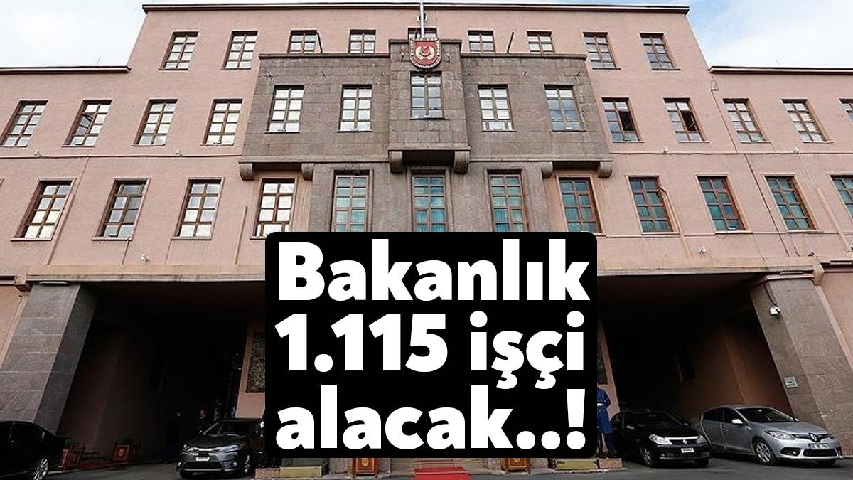 Millî Savunma Bakanlığı iş yerlerinde çalıştırılmak üzere, Kamu Kurum ve