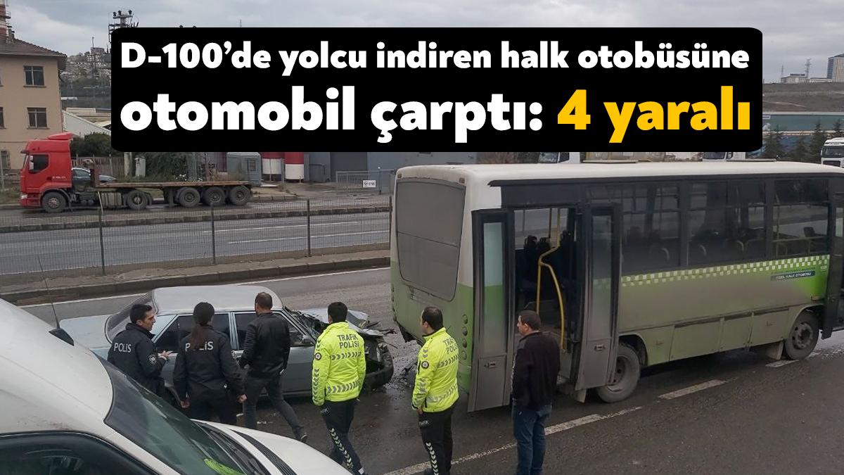 Kocaeli’nin Dilovası ilçesi D-100 Karayolu’nda yolcu indiren özel halk otobüsüne