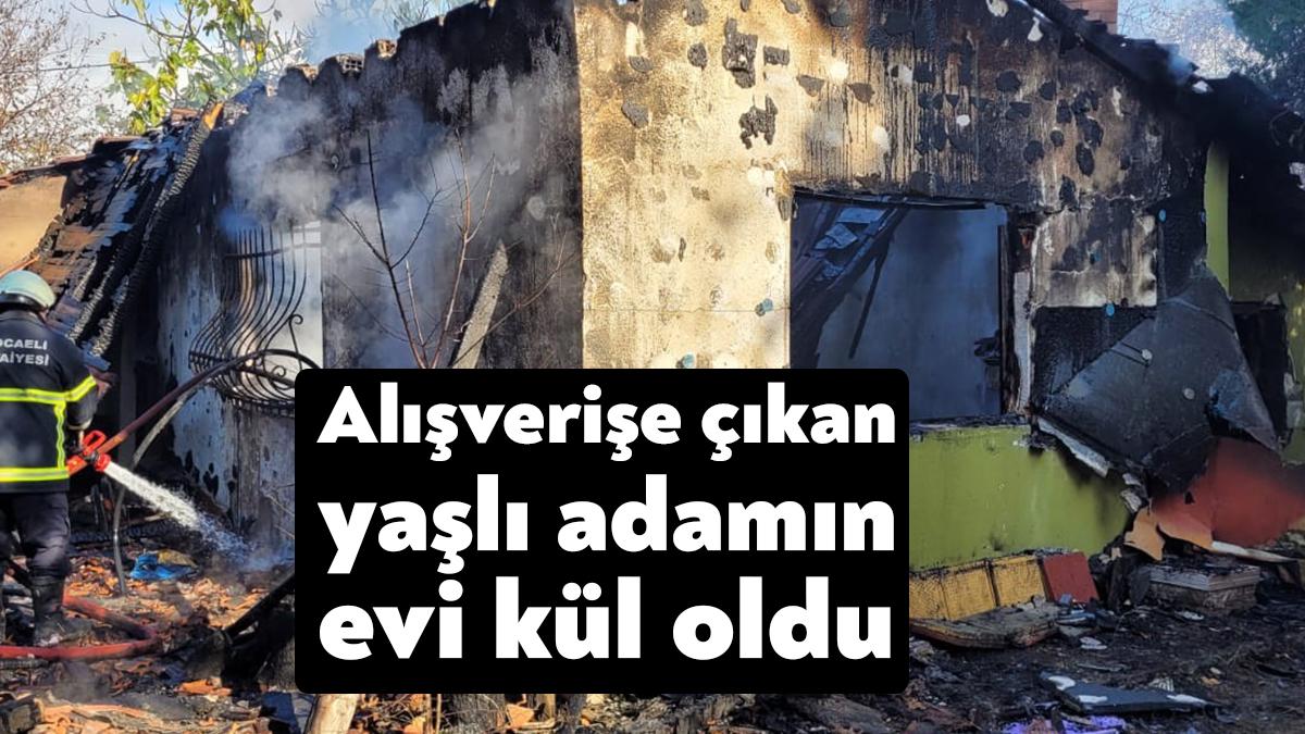 Kocaeli'nin Darıca ilçesinde yaşlı adamın tek başına yaşadığı müstakil ev,