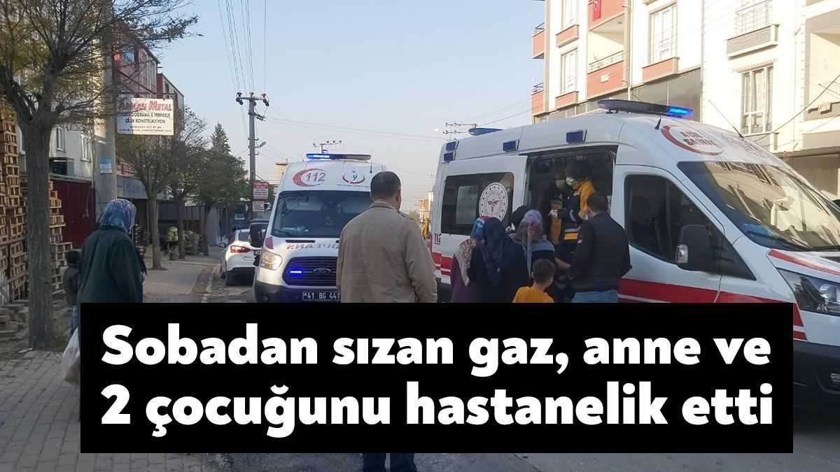 Kocaeli'nin Dilovası ilçesinde anne ve 2 çocuğu evlerindeki sobadan sızan