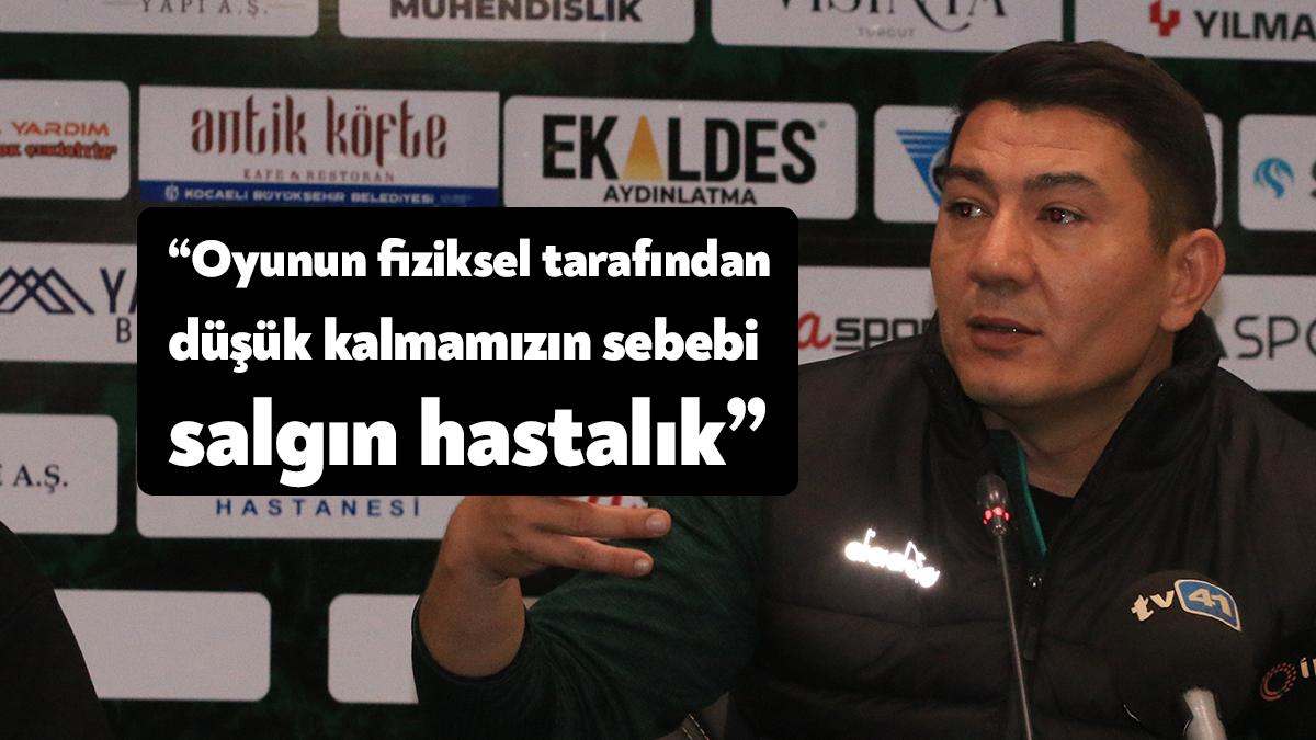 Kocaelispor'un Diyarbekirspor'u 1-0 mağlup ettiği TFF 2. Lig karşılaşmasının ardından