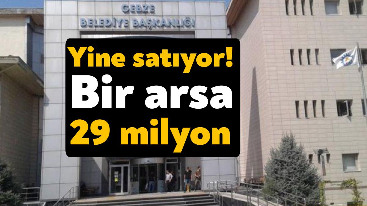 Gebze Belediyesi 2 bin 186,86 metrekare arsanın satışına çıkıyor. Satışın