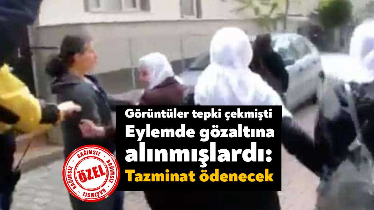 Gebze M Tipi Kapalı Cezaevi önünde eylem yapan tutuklu ailelerinin
