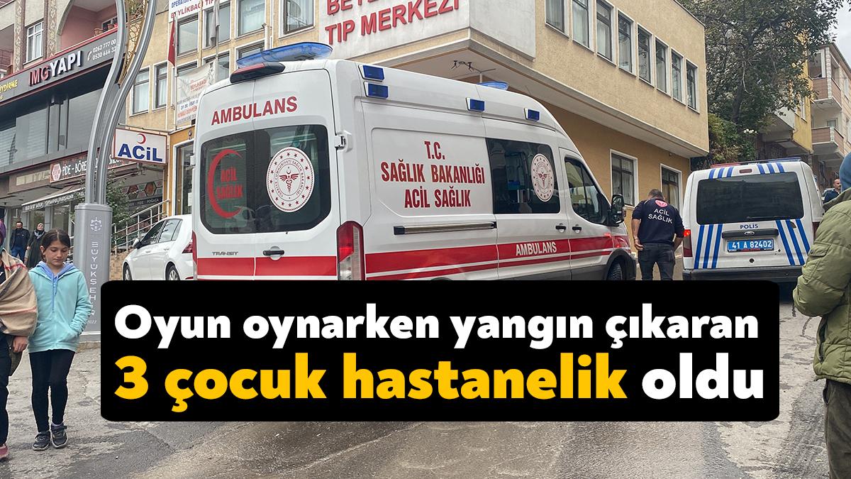 Kocaeli’nin Gebze ilçesinde 3 çocuk, oyun oynarken evin içerisindeki yatağı