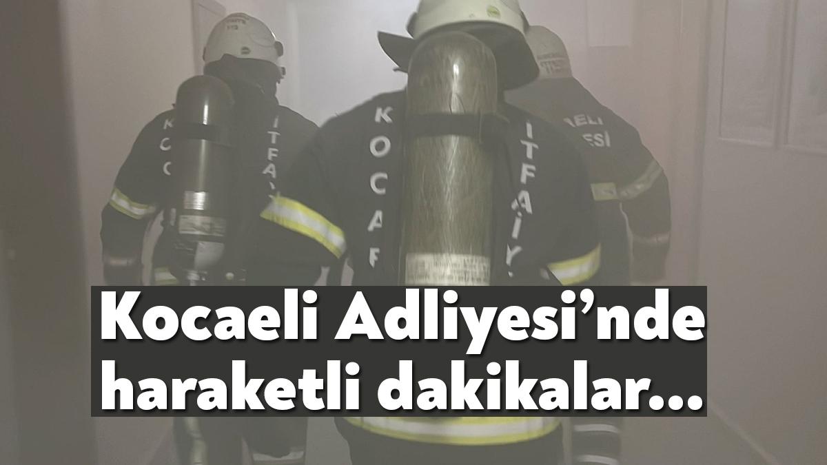Kocaeli'de adliye binalarında yangın tahliye tatbikatı yapıldı. Senaryo gereği çıkan