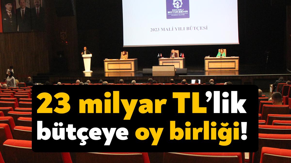 Kocaeli Büyükşehir Belediyesi 2023 yılı tahmini bütçesi 23 milyar TL