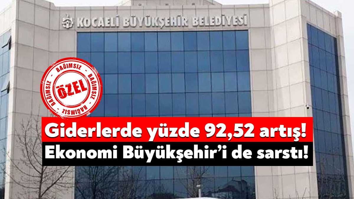 2021 yılı Sayıştay raporuna göre Kocaeli Büyükşehir Belediyesi’nin giderlerinde önceki