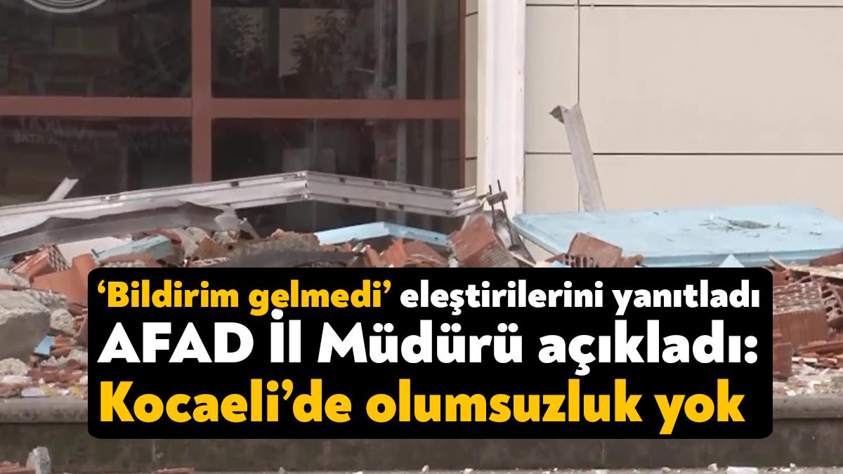 Düzce’de yaşanan deprem Kocaeli’de de hissedildi. Kocaeli AFAD İl Müdürü