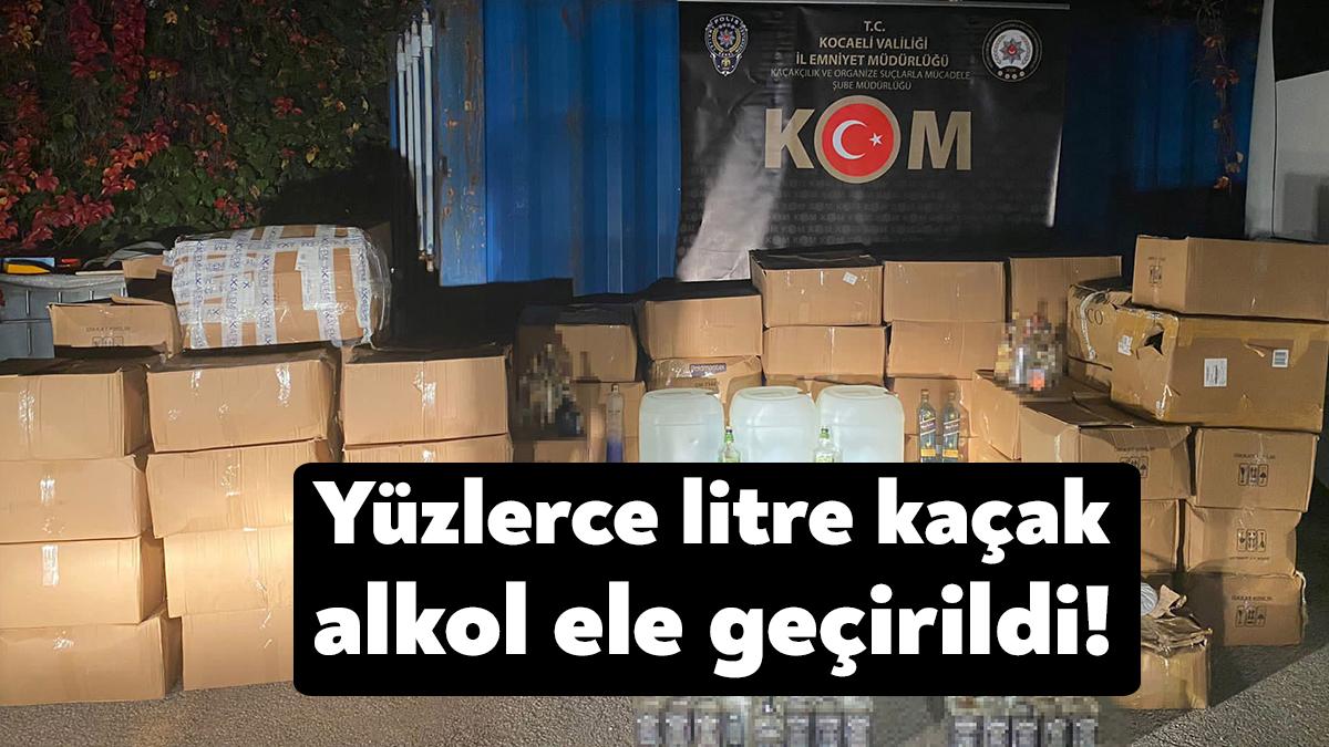 TEM Otoyolu Kocaeli geçişinde durdurulan araçta yapılan aramada, 300 litre