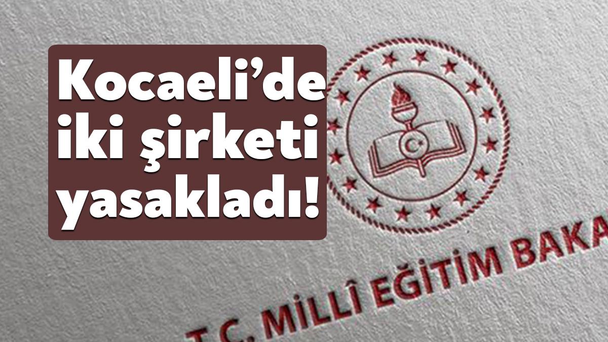 Milli Eğitim Bakanlığı Kocaeli’de iki ihaleyi kazanan şahıs şirketinin bir