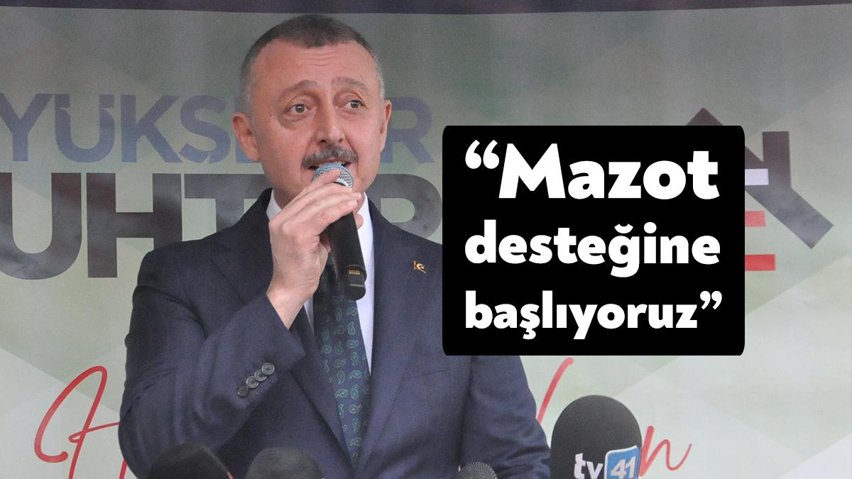 Kocaeli Büyükşehir Belediye Başkanı Tahir Büyükakın çiftçilere müjde vererek "Mazot