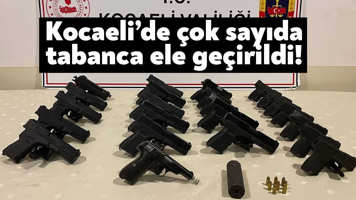 Kocaeli'de jandarma ekiplerinin bir şüphelinin ikametinde yaptığı aramada 23 tabanca