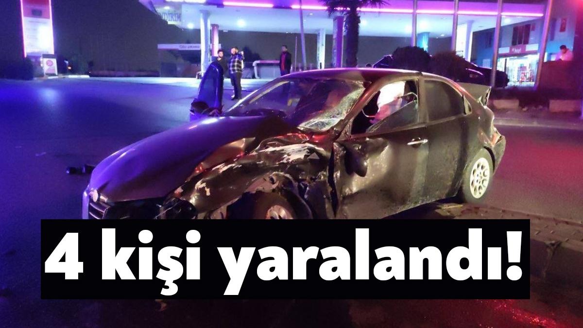 Kocaeli'nin Çayırova ilçesinde hafif ticari araç ile otomobilin çarpışması sonucu