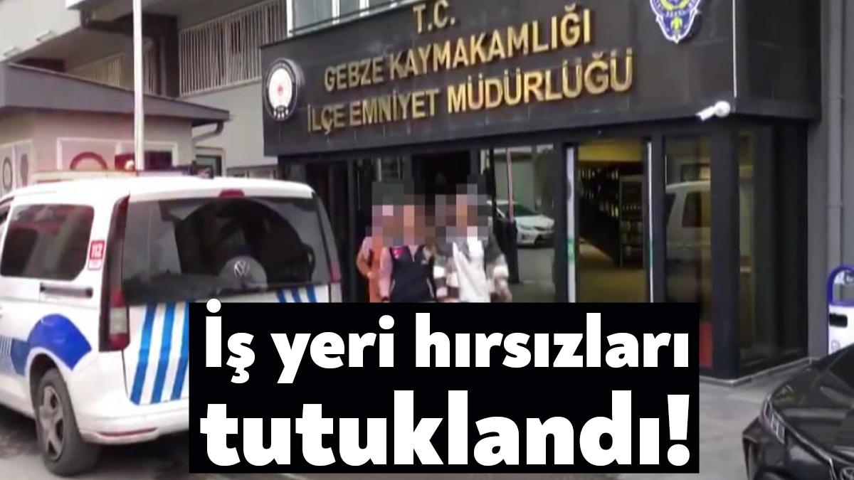 Kocaeli’nin Gebze ilçesinde, bir iş yerinden hırsızlık yaptığı tespit edilen