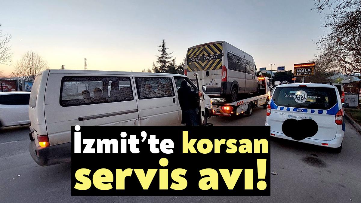 İzmit Trafik Denetleme Şube ekipleri ve KBB Ulaşım Denetim ekipleri,