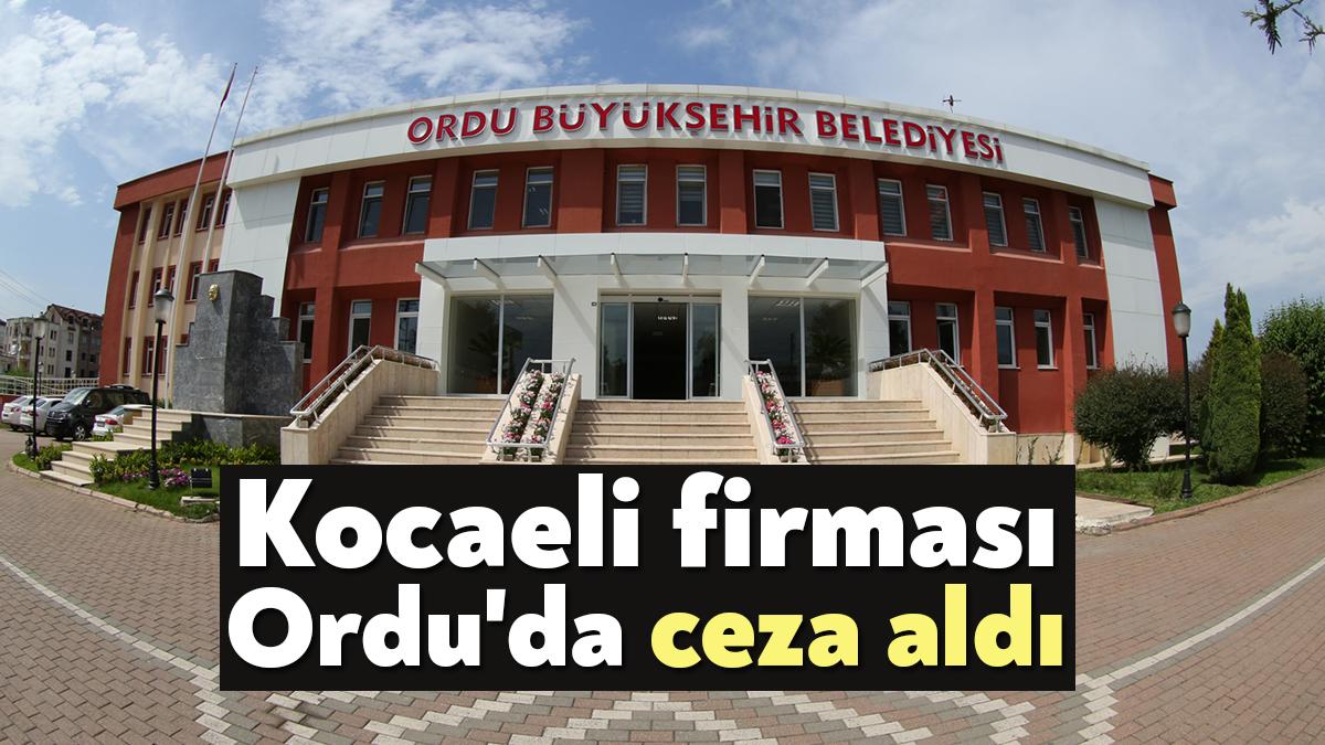 Ordu Büyükşehir Belediye Başkanlığı'na iş yapan Gebze Ticaret Odası'na kayıtlı