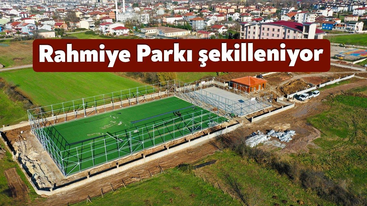 Kartepe’ye değer katacak projelerden biri olan Rahmiye Parkı’nda ekipler çalışmalarını