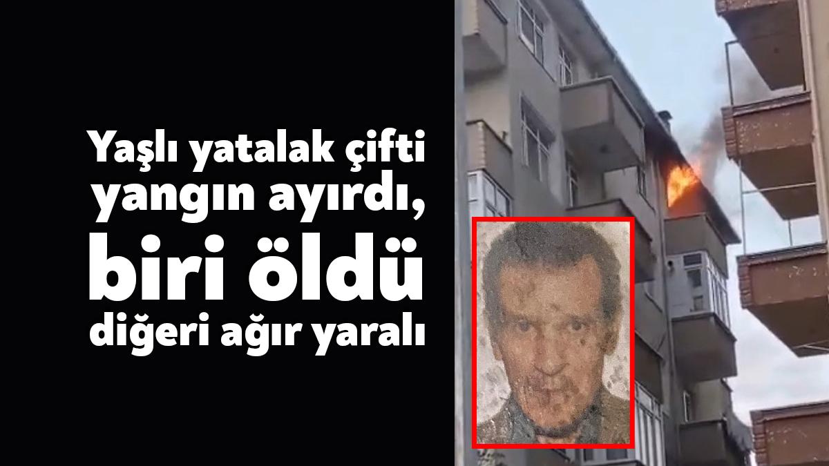 Kocaeli'nin Karamürsel ilçesinde bir binada çıkan yangında yatalak olan yaşlı