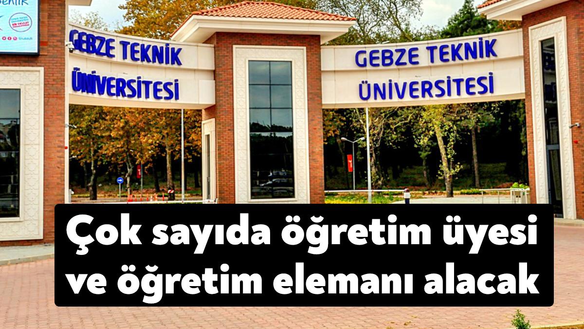 Gebze Teknik Üniversitesi çok sayıda öğretim üyesi ve öğretim elemanı