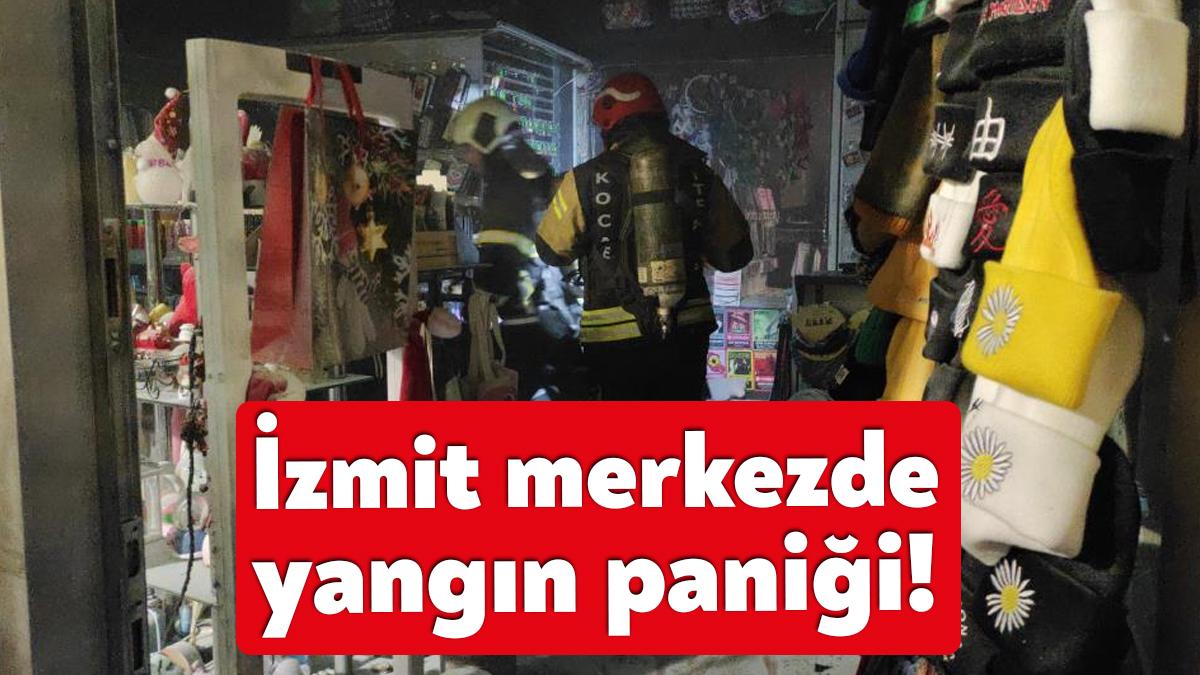 Kocaeli İzmit'te bir iş hanında bulunan bir mağazada elektrik kaynaklı