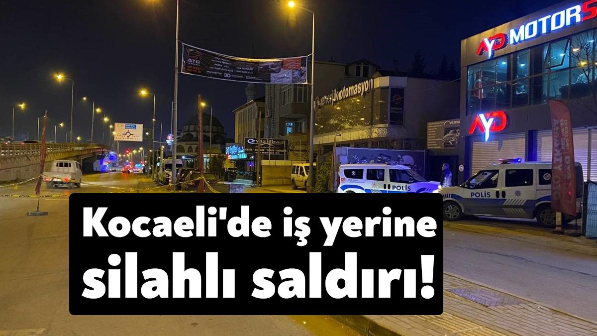 Kocaeli’nin İzmit ilçesinde bir iş yeri kimliği belirsiz kişi veya
