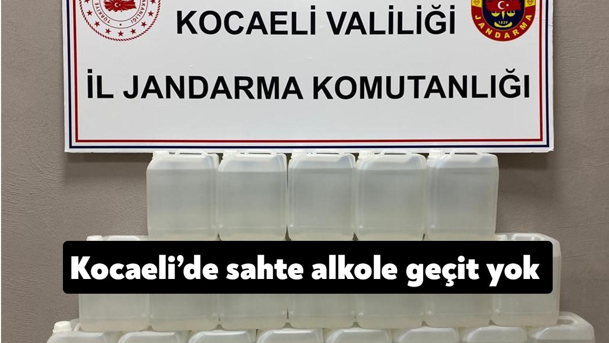 Jandarma ekipleri yılbaşı öncesinde İstanbul'dan Kocaeli'ye 100 litre yüklü miktarda