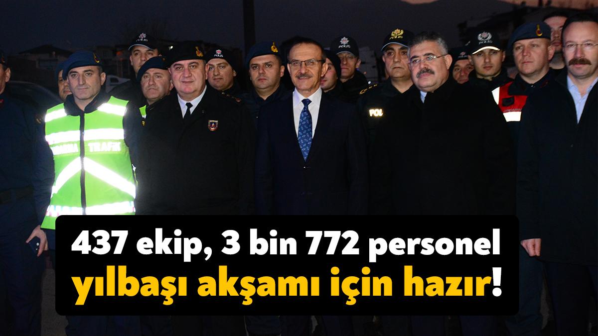 Yılbaşı akşamı görevi başında olan kolluk kuvvetleri, itfaiye ekipleri ve