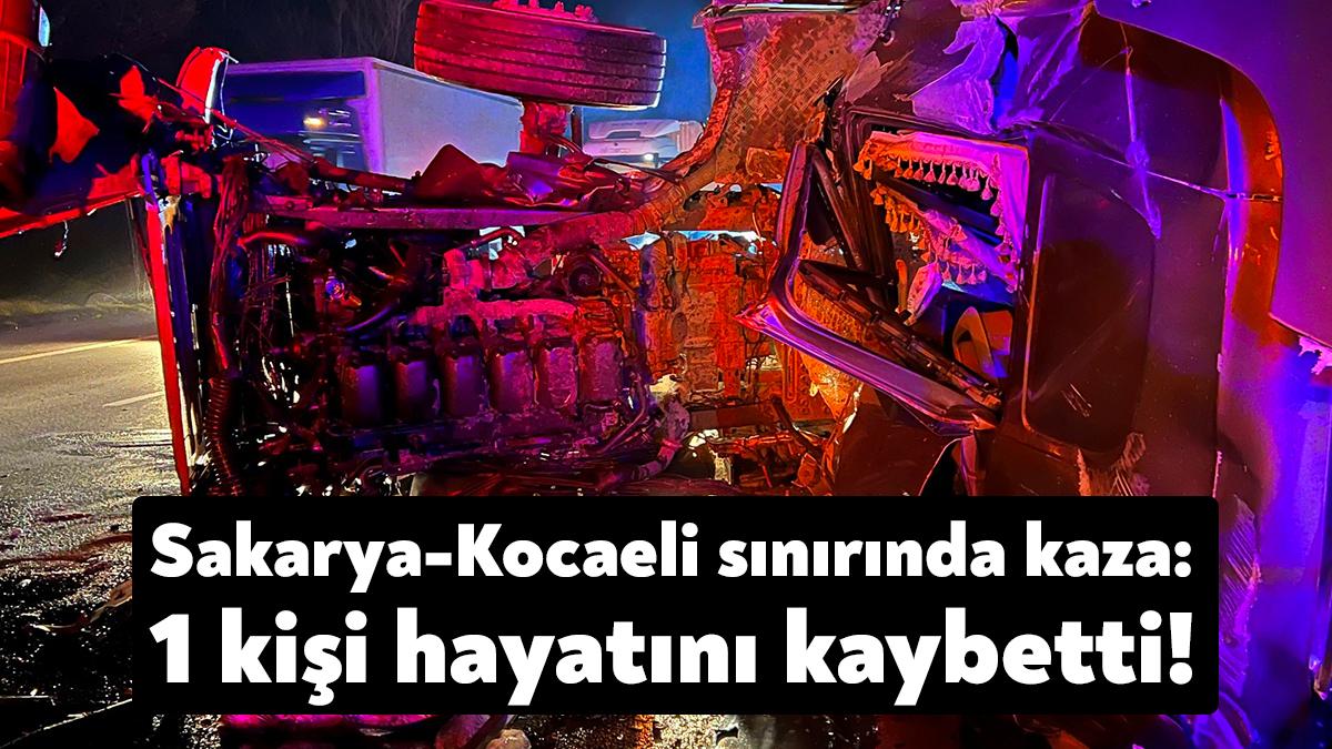 Anadolu Otoyolu Sakarya-Kocaeli sınırında kar tuzu yüklü tır aynı yönde