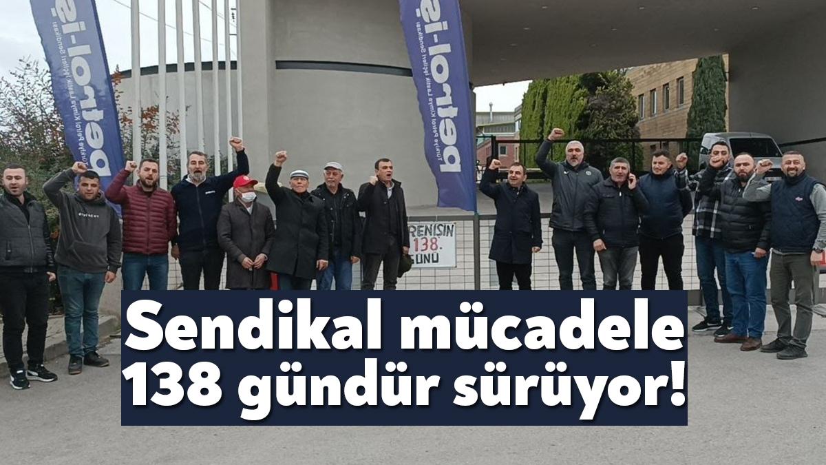 Sendikal hakları direnen Pulver Kimya işçilerini ziyaret eden EMEP Genel