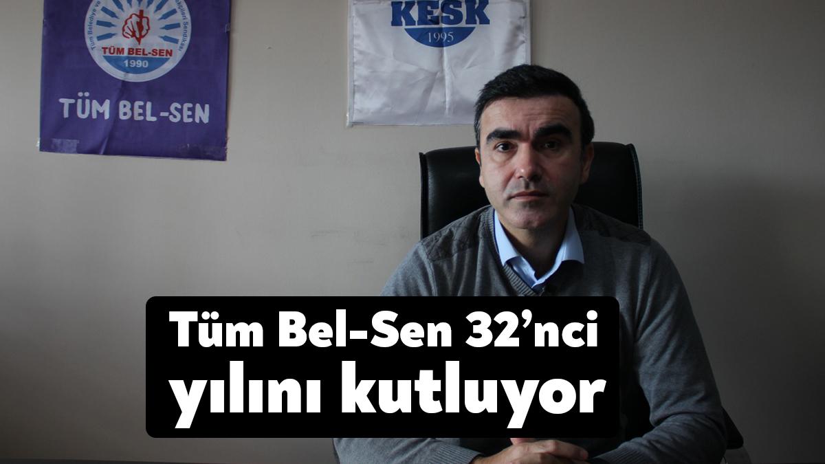 Tüm Bel-Sen 32’inci kuruluş yıl dönümü şube binasında düzenlenen açıklama