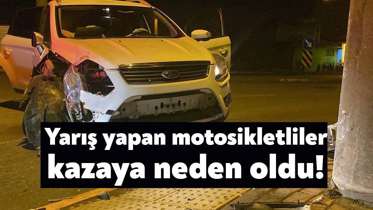 Kocaeli’de SUV tipi aracıyla seyir halinde olan sürücü, önünde yarışan