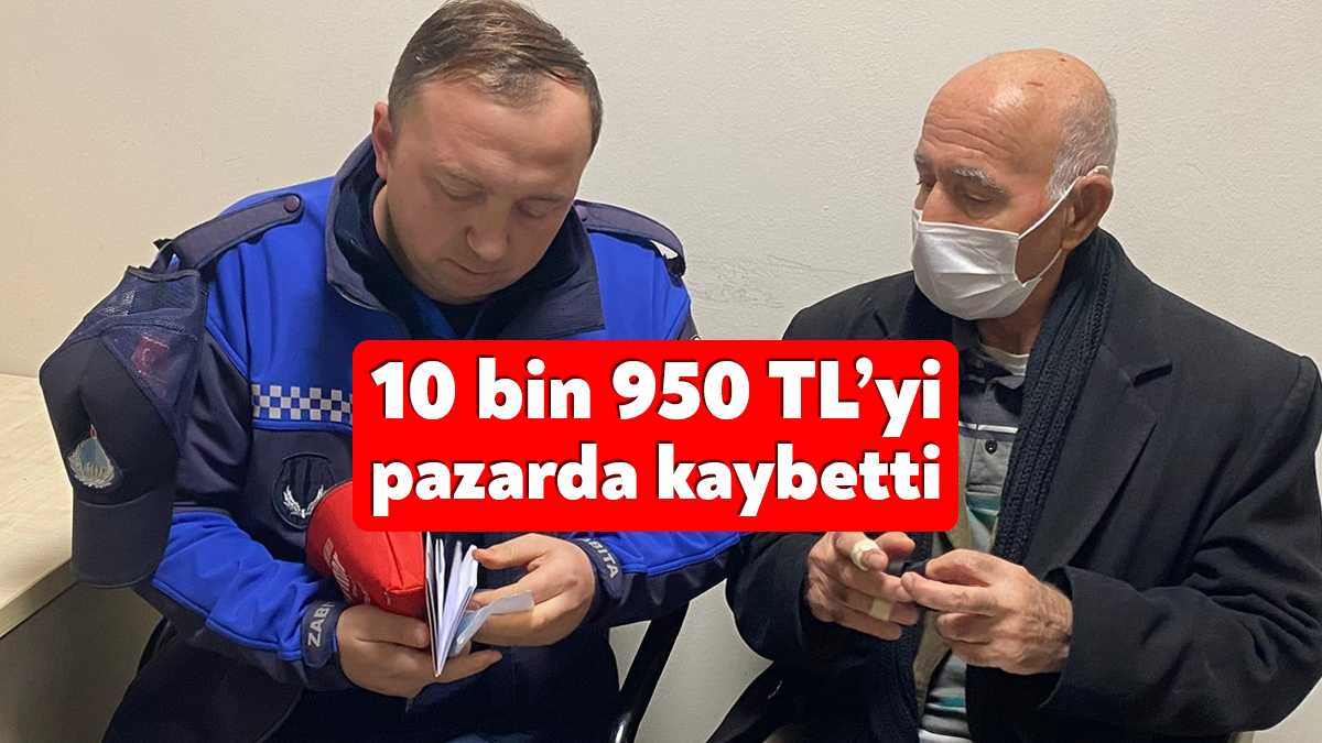 İzmit Belediyesi Zabıta Müdürlüğü ekipleri, pazarda buldukları kayıp çanta ve