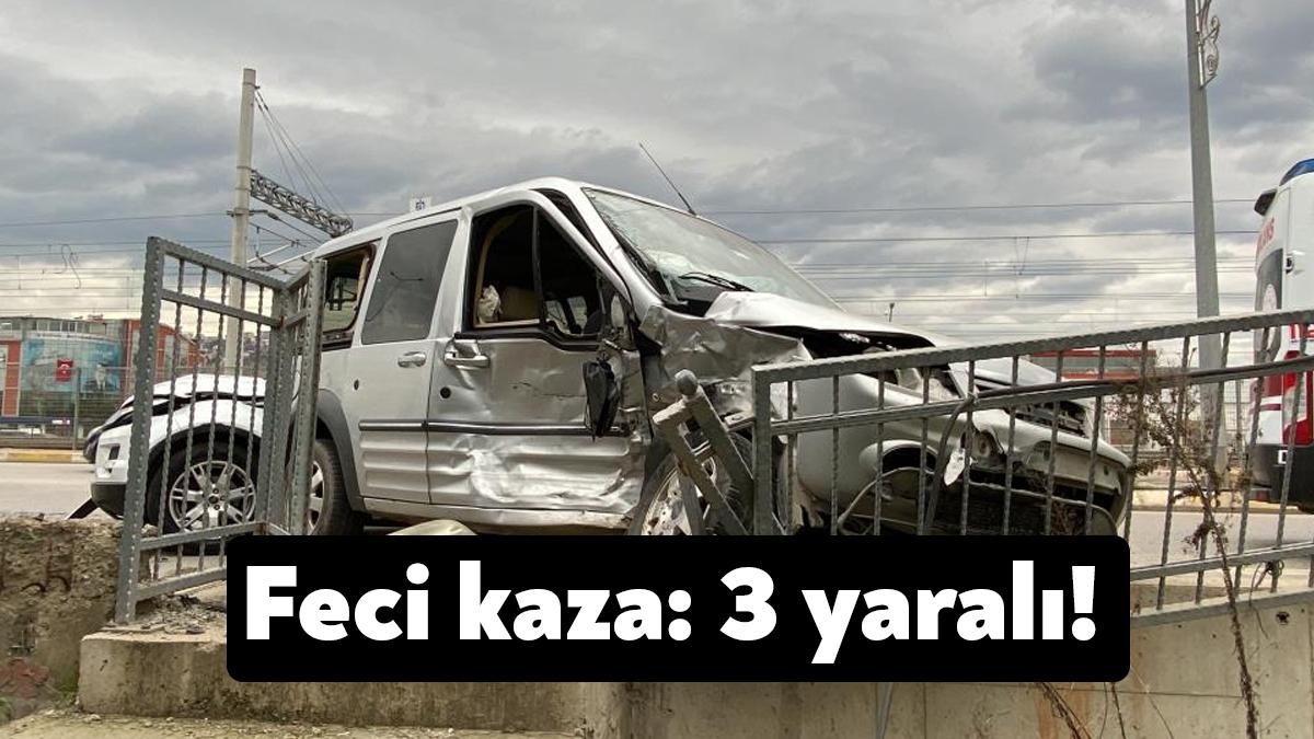 Kocaeli'nin İzmit ilçesinde hafif ticari araç ile SUV tipi aracın