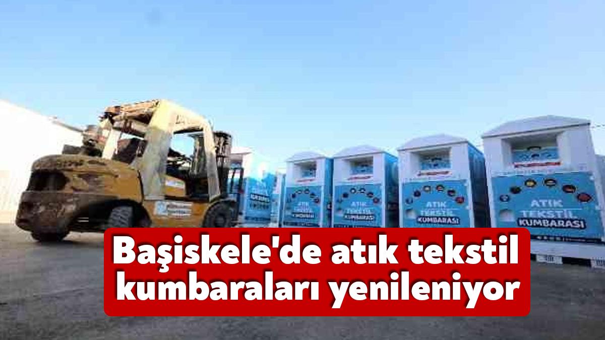 Başiskele Belediyesi, zamanla yıpranan atık tekstil kumbaralarını ve çöp konteynerlerini