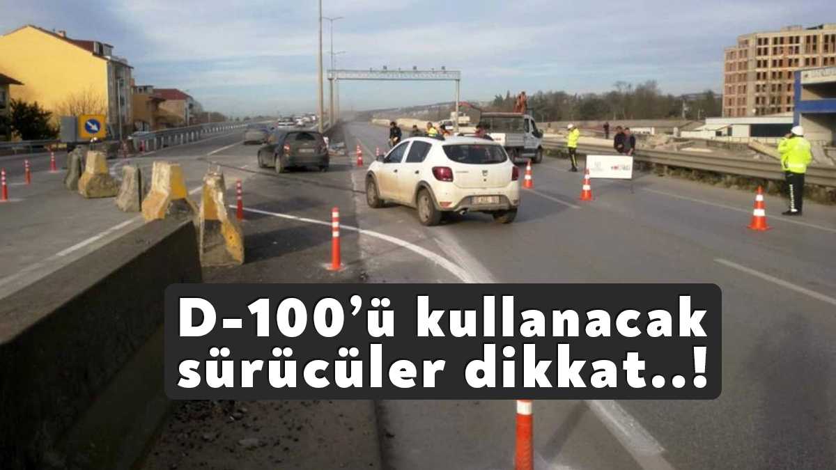 Kocaeli’de Köseköy Koridoru Alikahya Stadyum bağlantı yolu çalışmaları çerçevesinde D-100