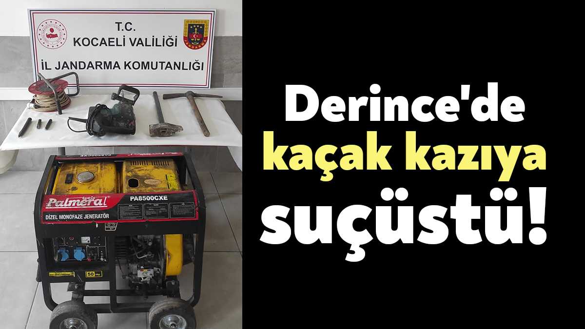 Kocaeli Valiliği'nden yapılan açıklamada, Derince ilçesindeki ormanlık alanda kaçak kazı