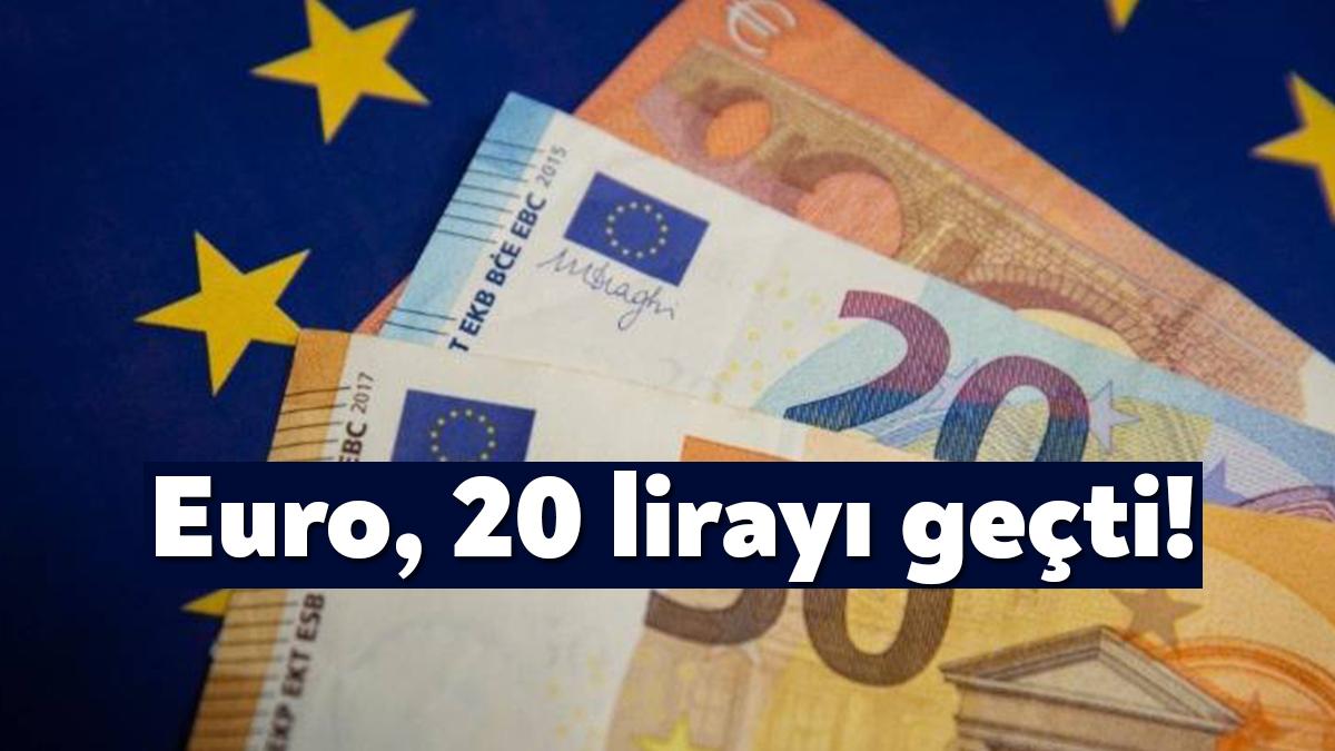 Euro/TL, yeni yılın ilk işlem gününde rekor kırdı. Euro, 20
