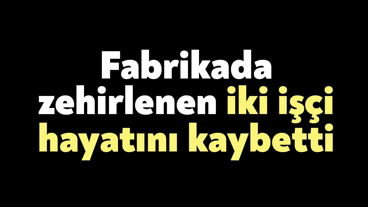 Kocaeli'nin Dilovası ilçesinde bir fabrika içinde zehirlenen iki işçi hayatını