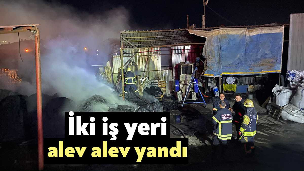 Kocaeli’nin Gebze ilçesinde bulunan bir geri dönüşüm deposunda çıkan yangın,