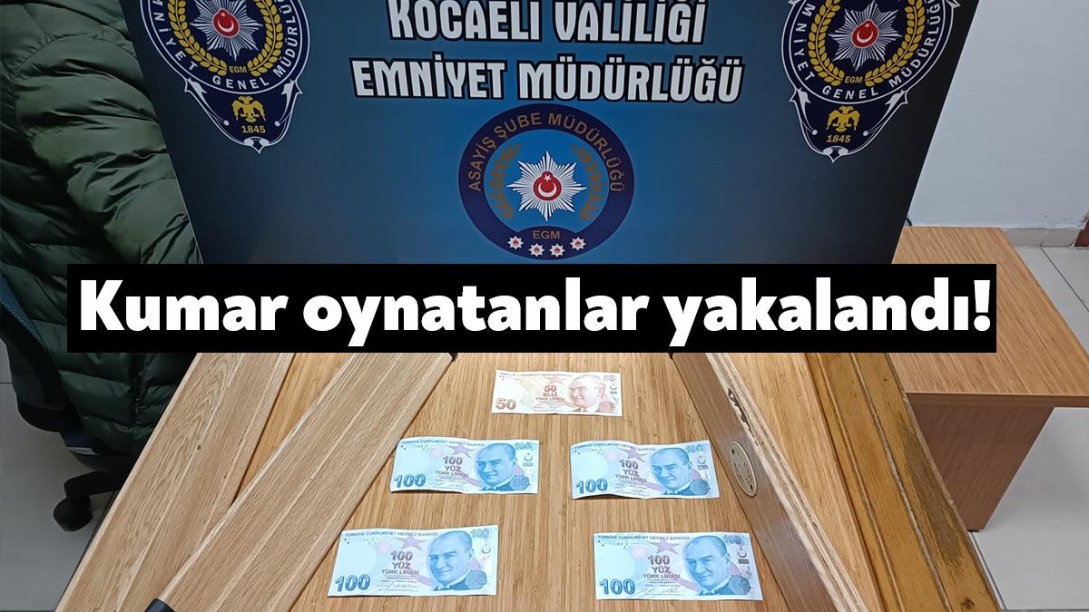 Kocaeli’de iş yerinde yapılan denetim neticesinde kumar oynatıldığı tespit edildi.
