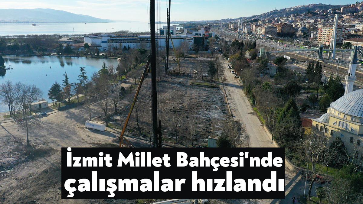 Kocaeli fuarı alanında yapımı hızla devam eden İzmit Millet Bahçesinde