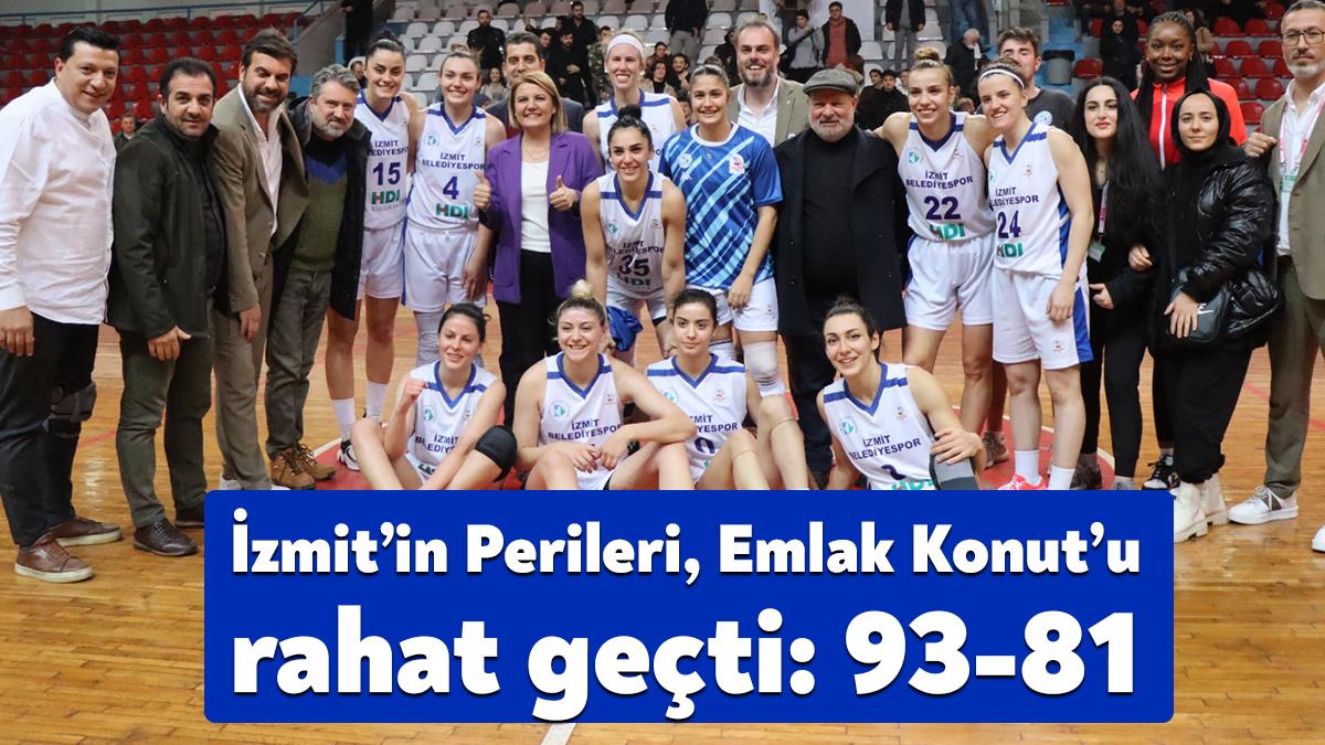 Türkiye Kadınlar Basketbol Ligi 17. hafta mücadelesinde sahasında Emlak Konut