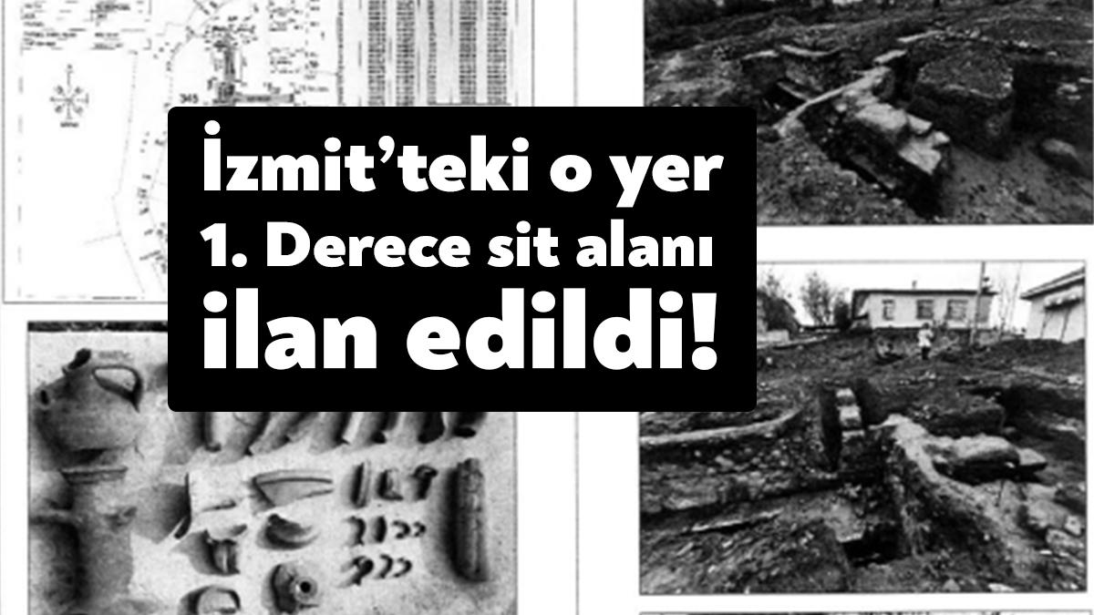 Tarihi kalıntılar bulunması üzerine Kocaeli Kültür Varlıklarını Koruma Kurulu tarafından