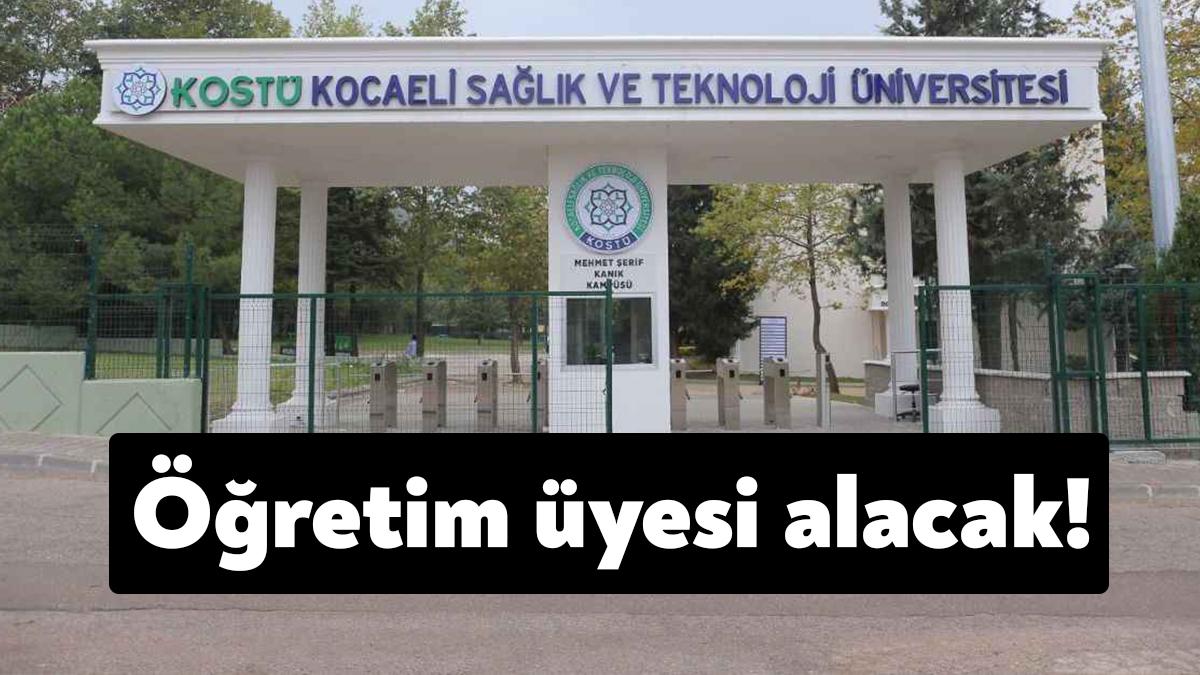 KOSTÜ, 14 öğretim üyesi alım ilanı Resmi Gazete’nin bugünkü sayısında