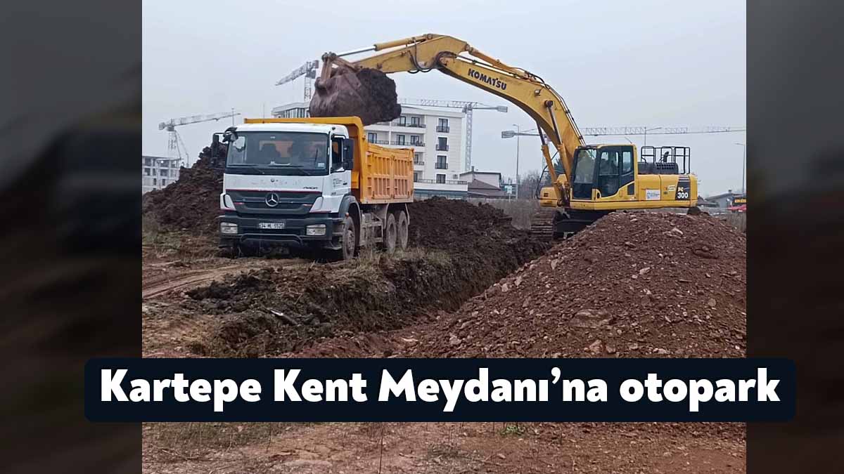 Büyükşehir Belediyesi tarafından Kartepe Kent Meydanına 446 araç kapasiteli açık