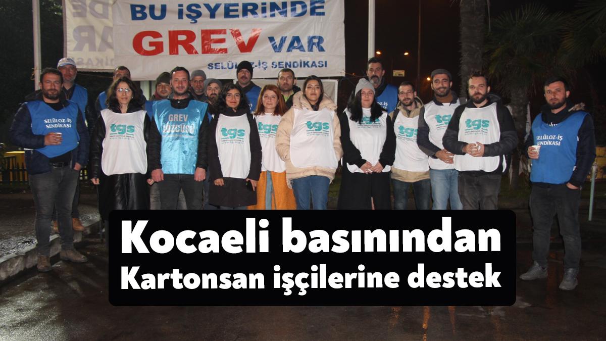 Kocaeli’de basın emekçileri grevde olan Kartonsan işçilerine dayanışma ziyareti gerçekleştirdi.