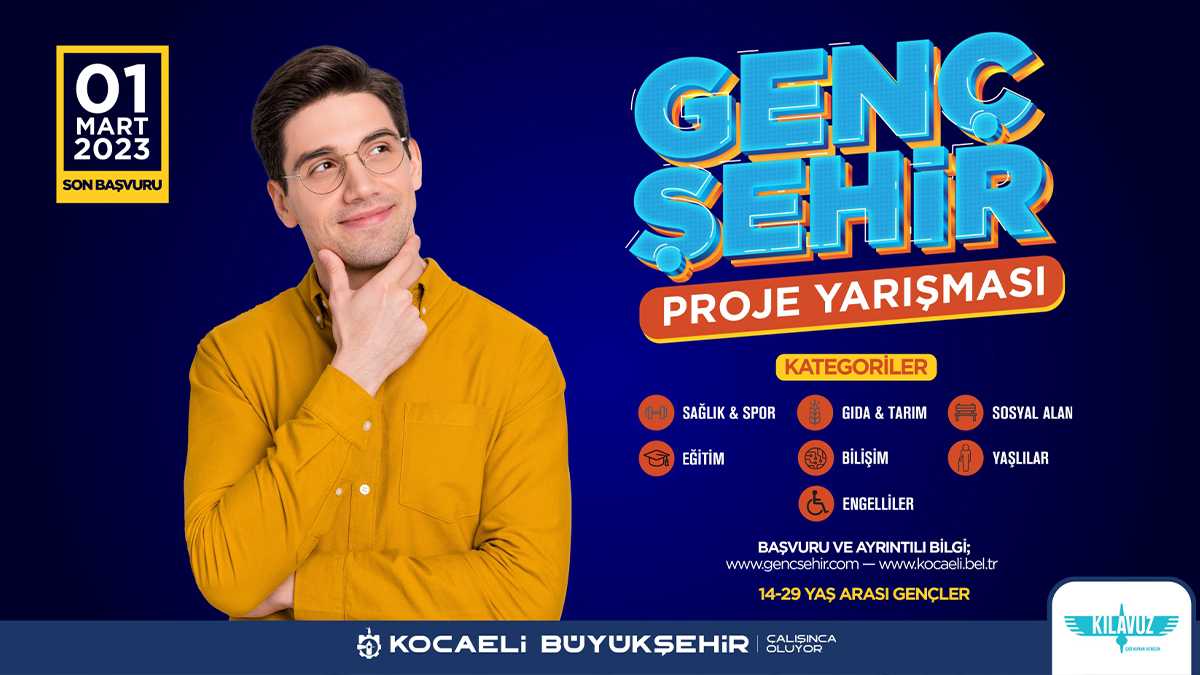 Kocaeli Büyükşehir Belediyesi, öğrencileri ve gençleri “Genç Şehir Proje Yarışması”