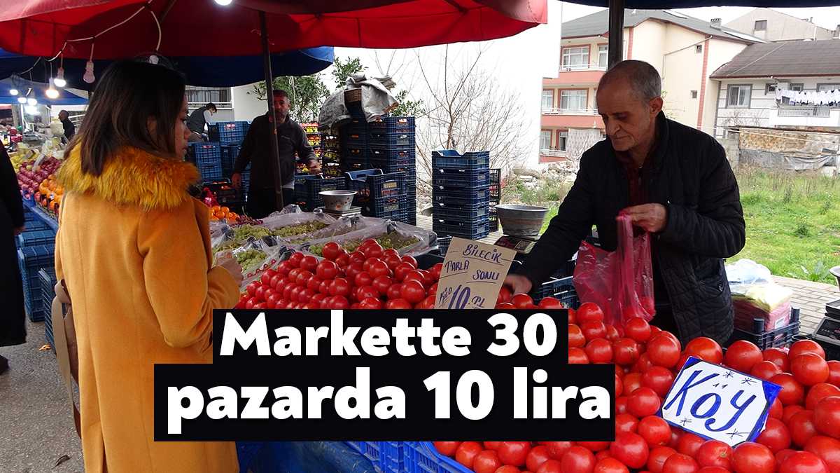 Kocaeli'de zincir marketlerin manav reyonları ile semt pazarlarındaki fiyat farkı