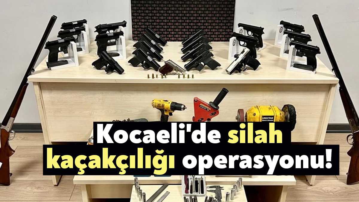 (Kocaeli'de polis ekipleri tarafından düzenlenen silah kaçakçılığı operasyonunda 4 şüpheli