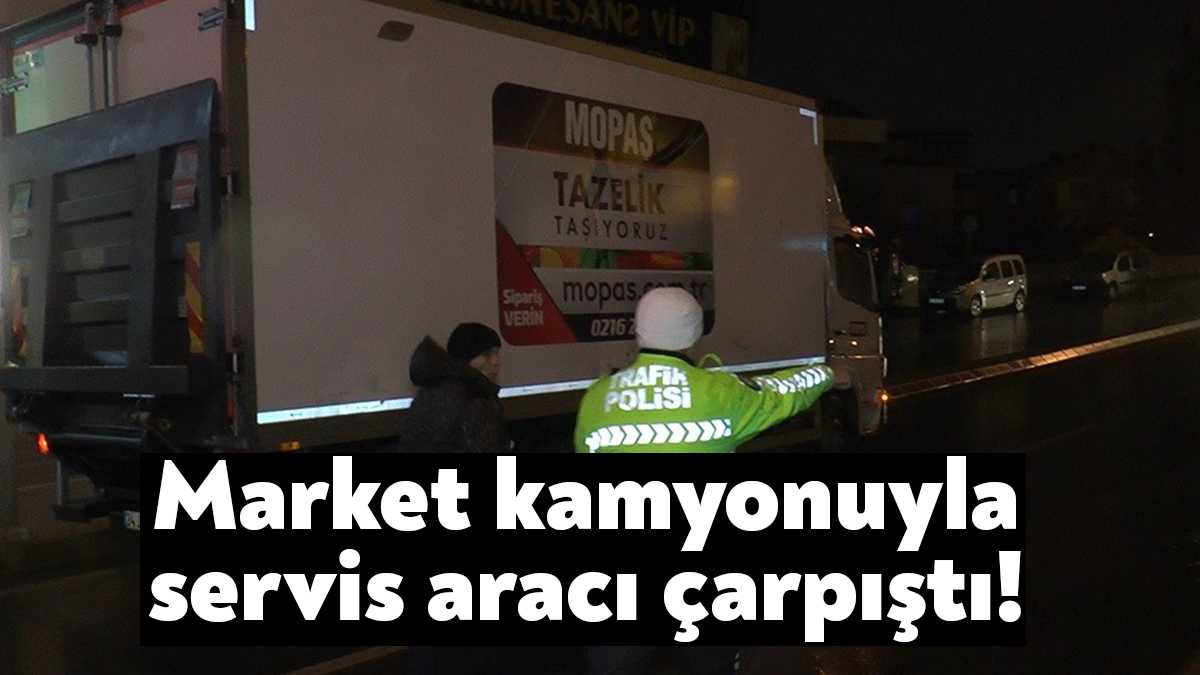 Kocaeli'nin Darıca ilçesinde cadde üzerinde hatalı dönüş yapan market